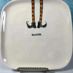 Rae Dunn by Magenta Artisan Collection Bewitching 8" Witch Leg Plate Platter